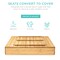 Best Choice Products 47x47-Inch Kids Wooden Outdoor Sandbox w/ 2 Foldable Bench Seats, Sand Protection, Liner